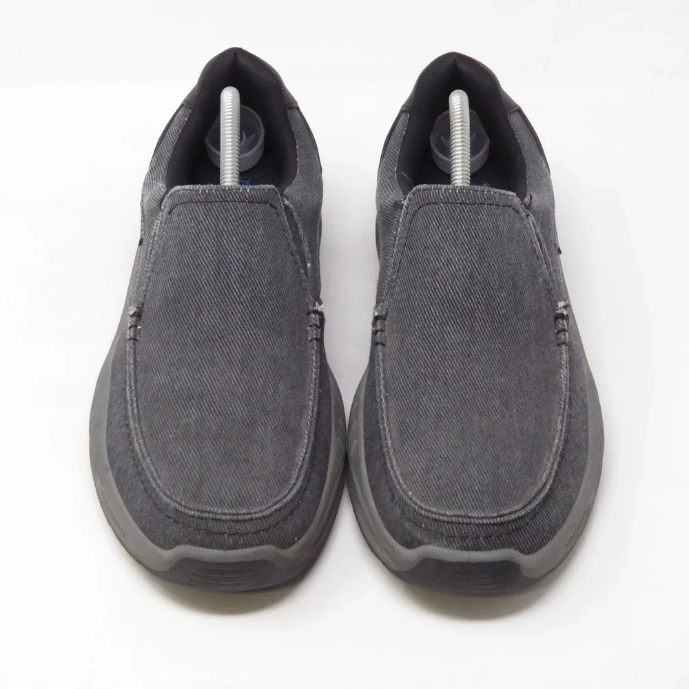 Skechers Cohagen Mens Slip On Shoes Black Relaxed Fit Memory Foam 9.5